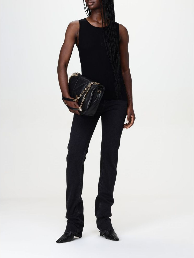Saint Laurent Black Cotton Straight-Leg Jeans