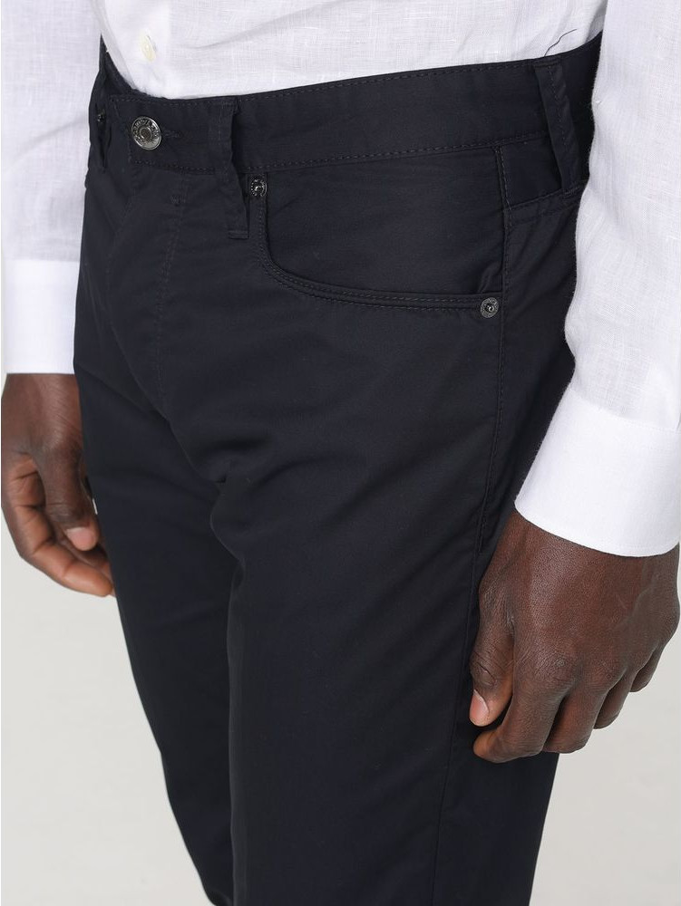 Pants Armani Emporio Blue Cotton Casual Pants