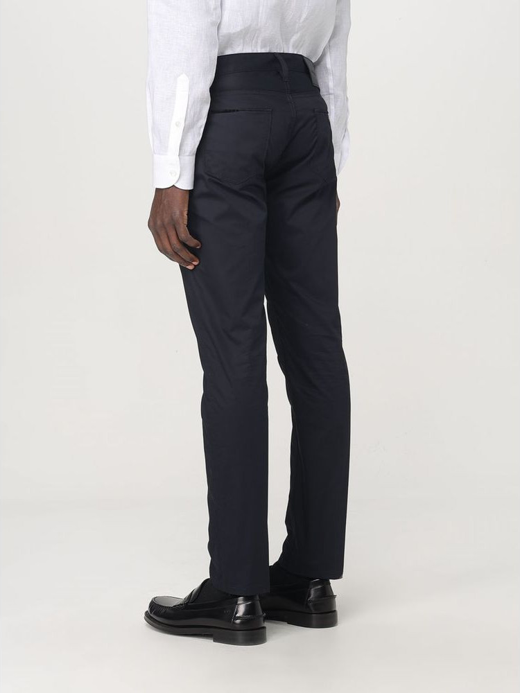 Pants Armani Emporio Blue Cotton Casual Pants