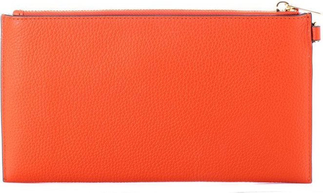 Orange Leder Clutch Bag Michael Kors