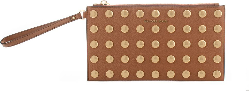 Black Leather Clutch Bag Michael Kors