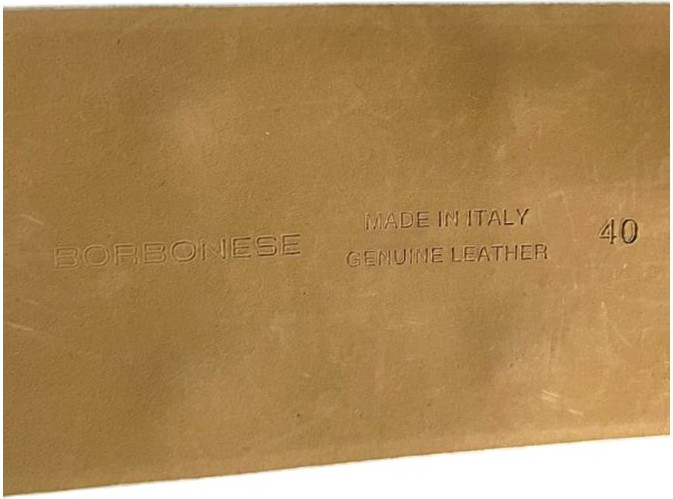 White Leather Belt Borbonese