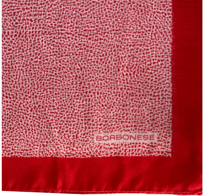 Red Silk Women Scarf Borbonese