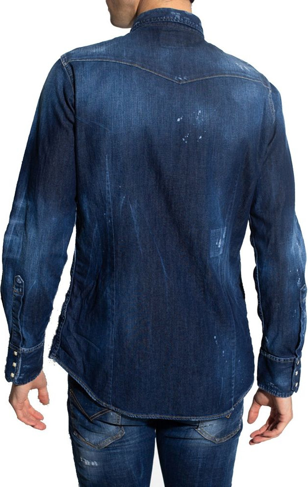 Blaue Jeanshemd Dsquared2
