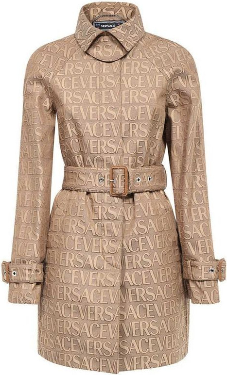 Cotton Coat Versace Beige