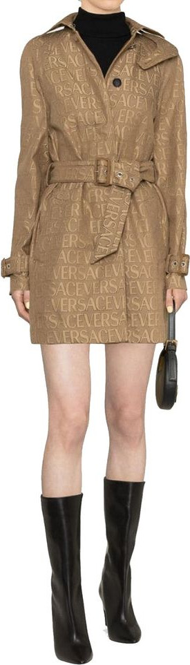 Cotton Coat Versace Beige