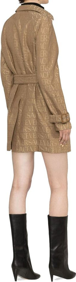 Cotton Coat Versace Beige