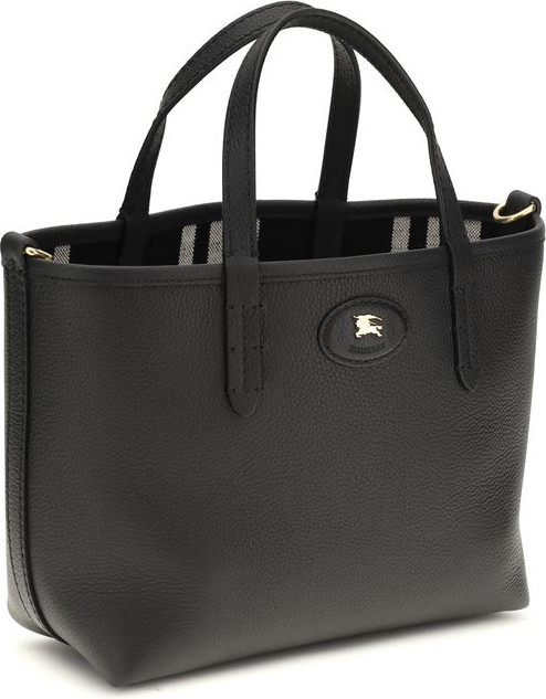Shoulder Bag Burberry Black Calf Leather Bos Taurus