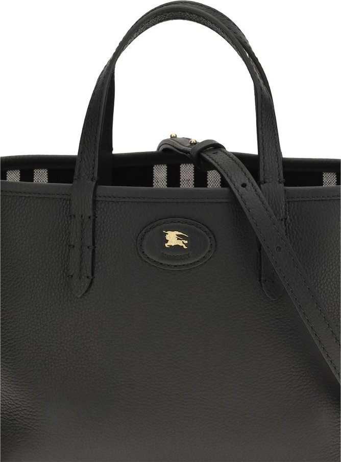 Shoulder Bag Burberry Black Calf Leather Bos Taurus