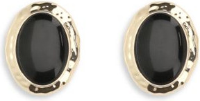 Black Brass Earrings Self-Portrait