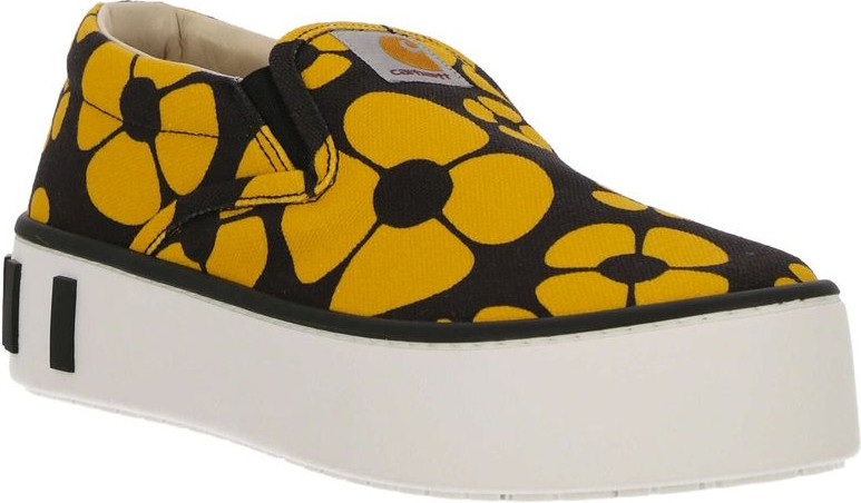 Marni Black Cotton Platform Sneakers