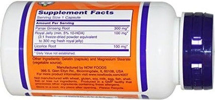Ginseng va Royal Jelly Now Foods