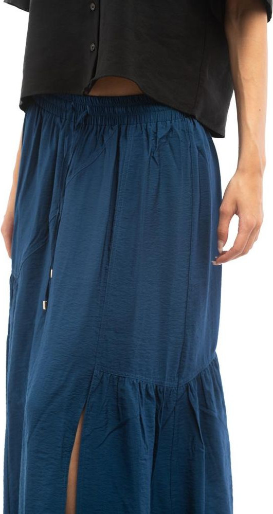 Blue Viscose Long Skirt Patrizia Pepe