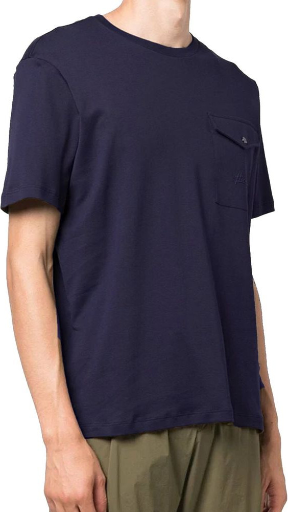Blue Cotton T-Shirt Herno