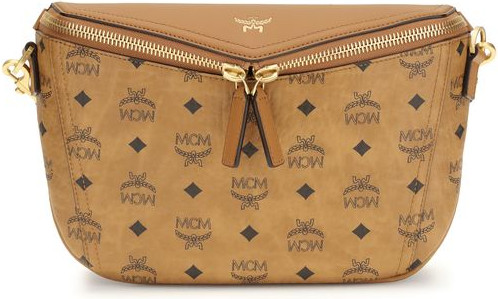 Сумка на плечо MCM из бежевой телячьей кожи Bos Taurus