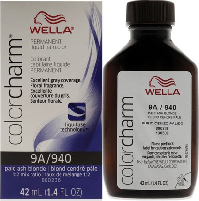 Permanent Liquid Hair Color Wella 9a Pale Ash Blonde