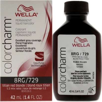 Permanente Haarfarbe Wella 729 8rg Titian Red Blonde