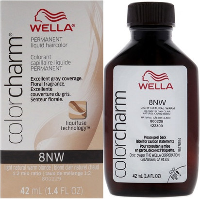 Permanente Flüssighaarfarbe Wella 8nw Hell Naturale Warmblond