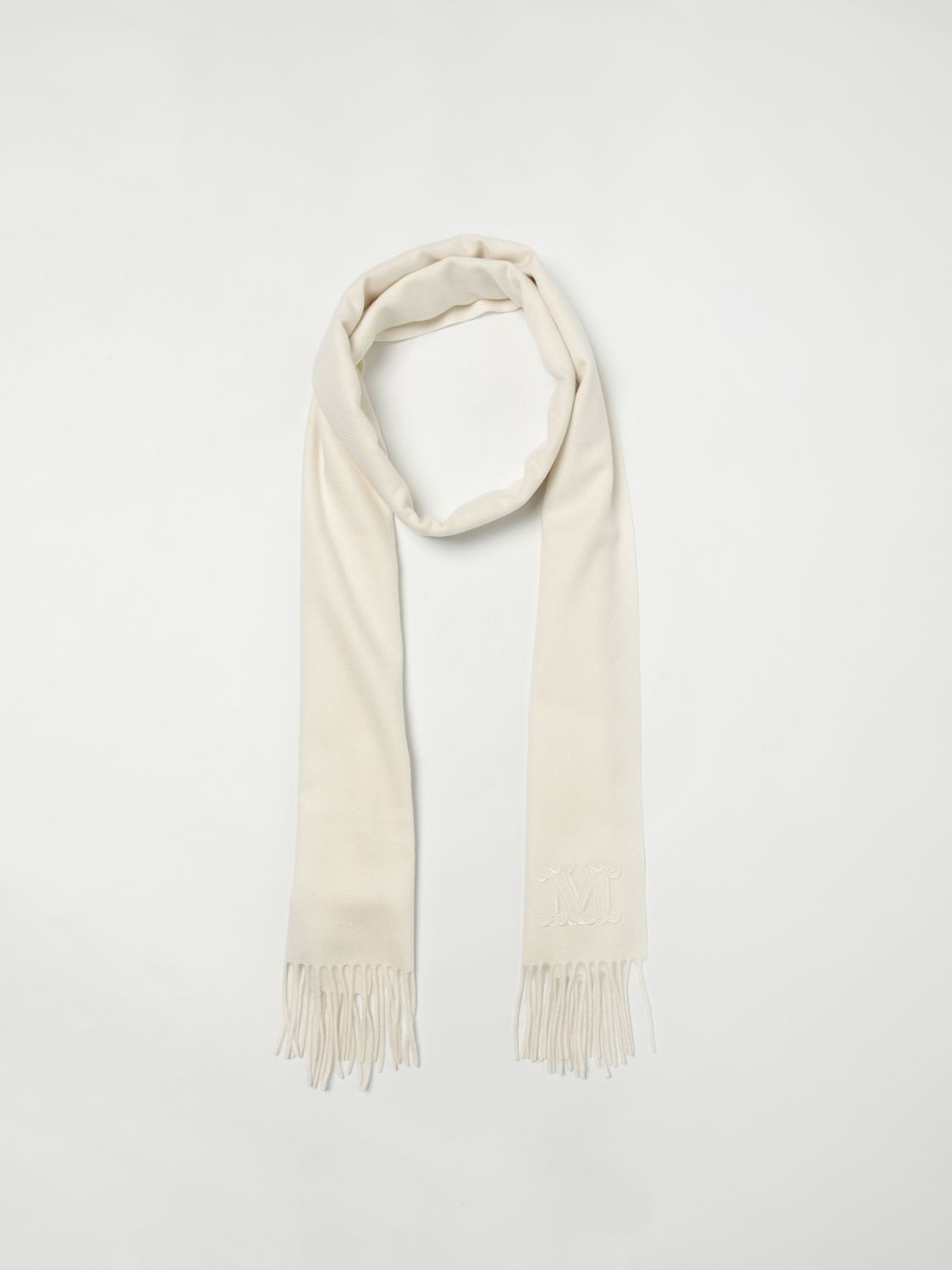 White Cashmere Scarf Max Mara