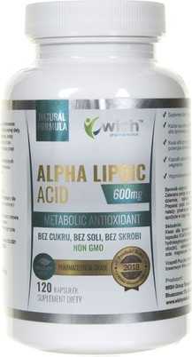 Alpha Lipoic Acid 600mg 120 Capsules Wish Pharmaceuticals