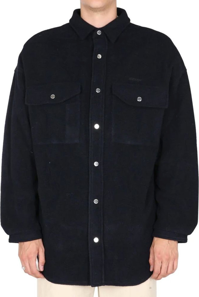 Blauer Marabou-Mantel