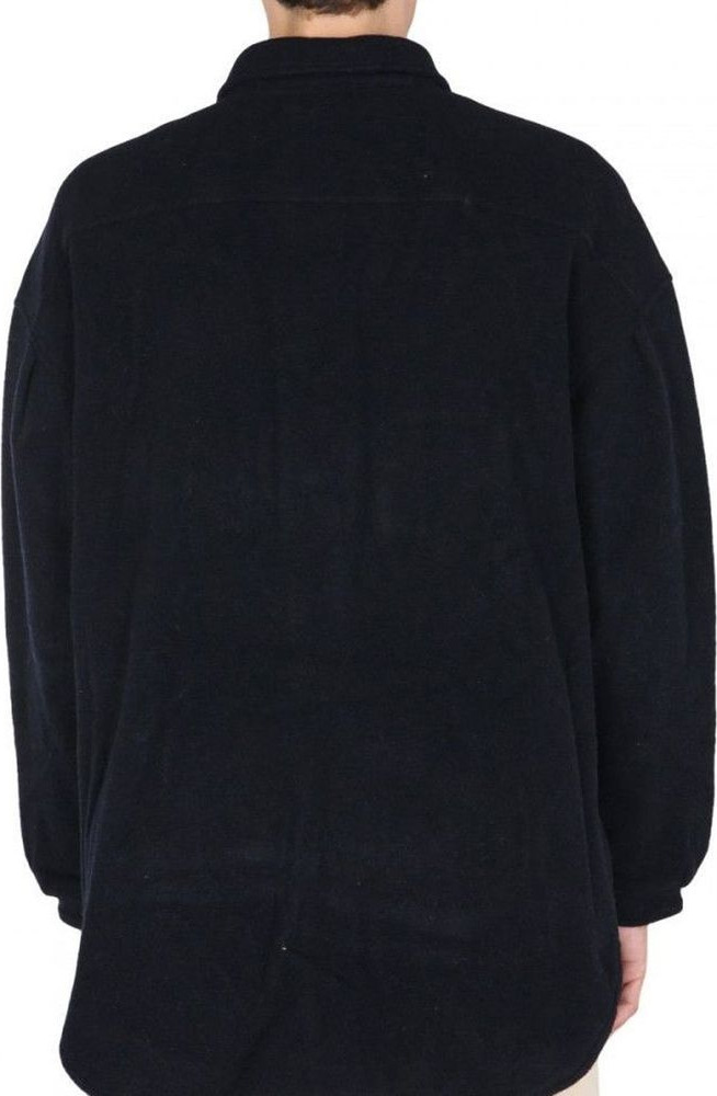 Blauer Marabou-Mantel