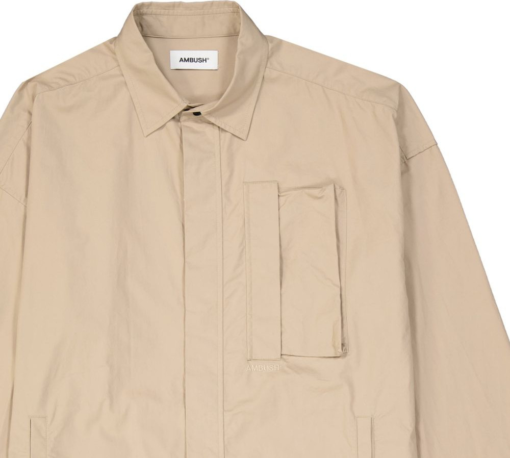 Beige Cotton Coat by Ambush