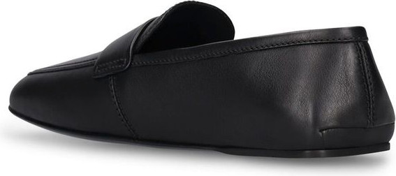 Коричневые лоферы-слипоны из телячьей кожи Salvatore Ferragamo