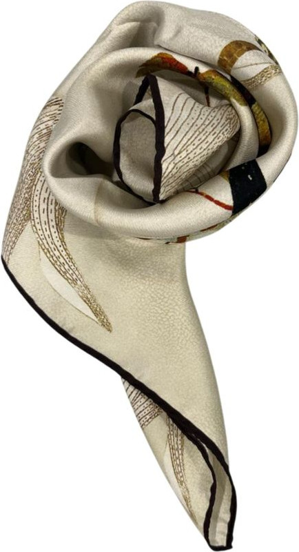 Borbonese Beige Silk Scarf