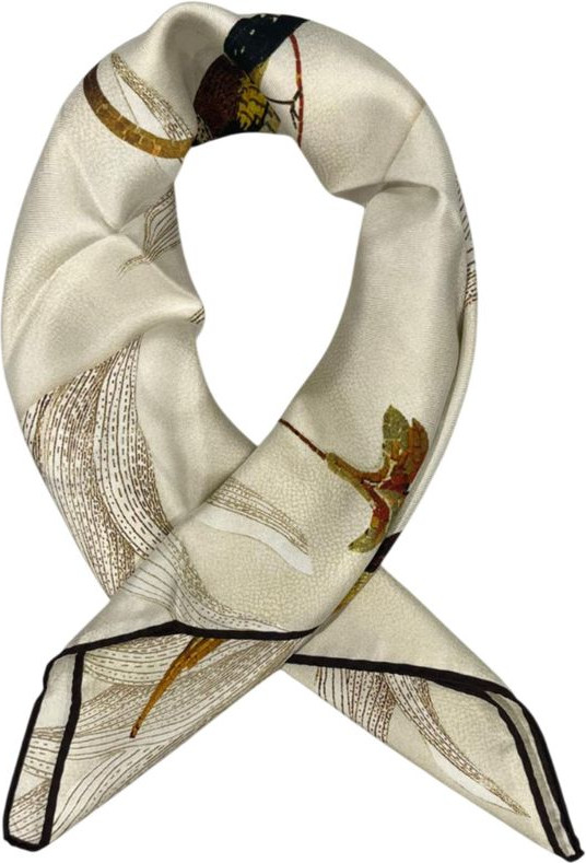 Borbonese Beige Silk Scarf