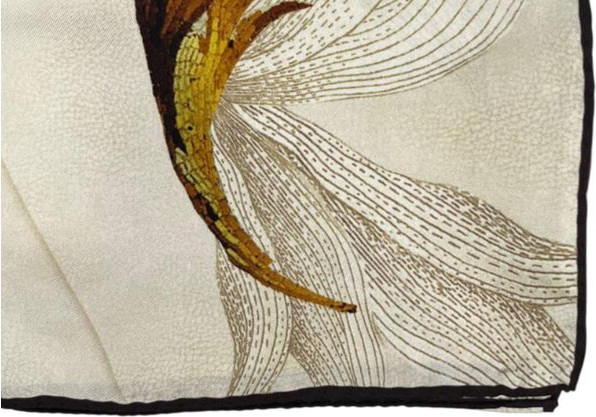 Borbonese Beige Silk Scarf