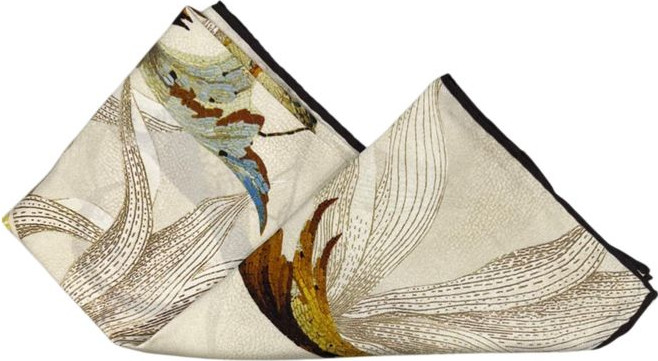 Borbonese Beige Silk Scarf