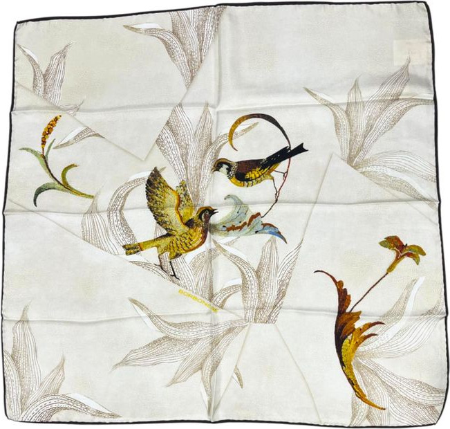 Borbonese Beige Silk Scarf