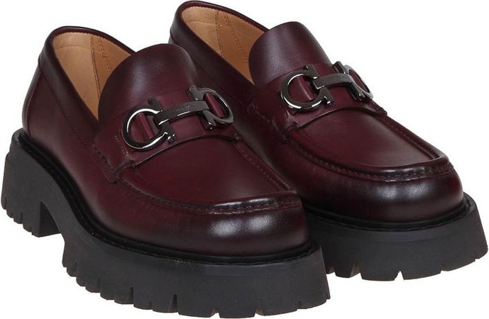 Лоферы на платформе из разноцветной телячьей кожи Salvatore Ferragamo