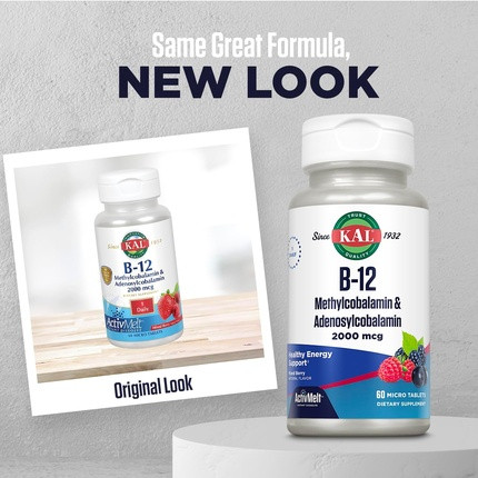Vitamin B12 Methylcobalamin and Adenosylcobalamin 2000 Mcg Activmelt Kahlua