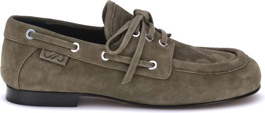 Beige Goatskin Slip-On Loafers