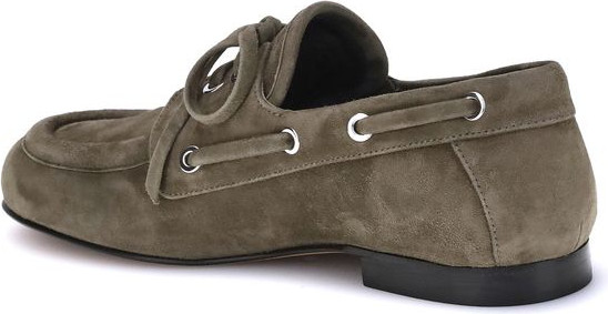 Beige Goatskin Slip-On Loafers
