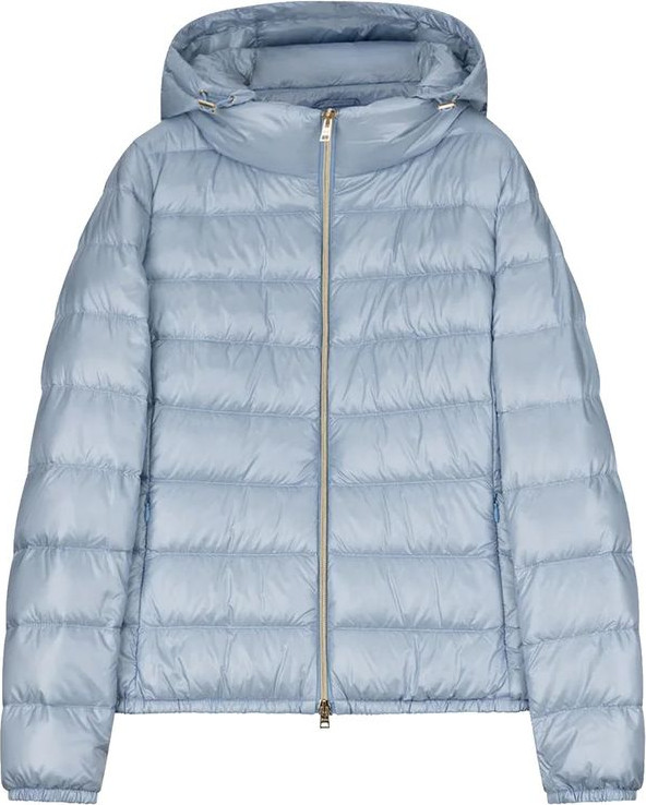 Blue Polyamide Full-Length Jacket