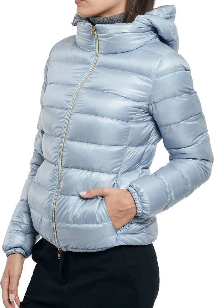 Blue Polyamide Full-Length Jacket