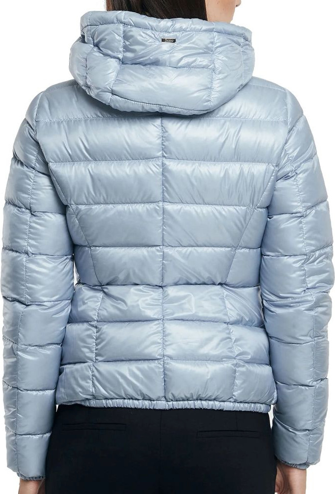 Blue Polyamide Full-Length Jacket