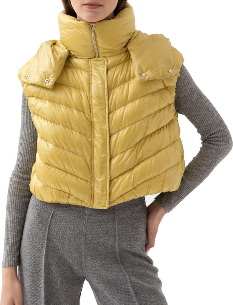 Bicolor Polyamide Sleveless Jacket Herno