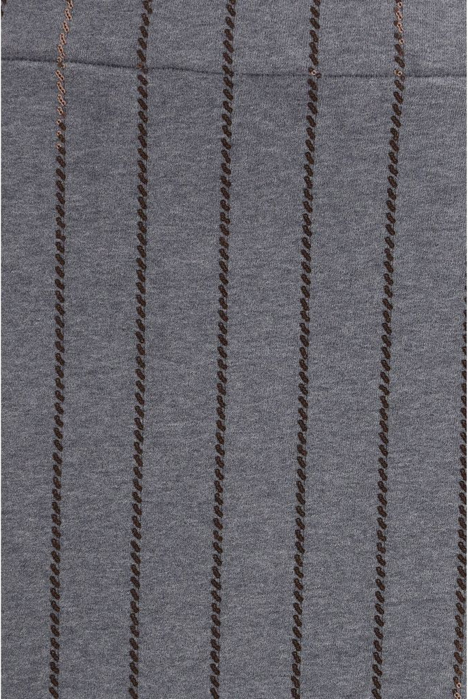 Gray Cotton Midi Skirt Brunello Cucinelli