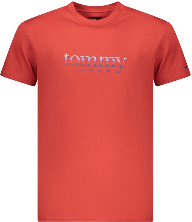 Rosso Cotton Erkaklar futbolkasi Tommy Hilfiger