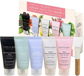 Leafy Green Wash Off Mask Mini Gift Set - Cica, Tea Tree, Rose, Hyaluronic Mary&May