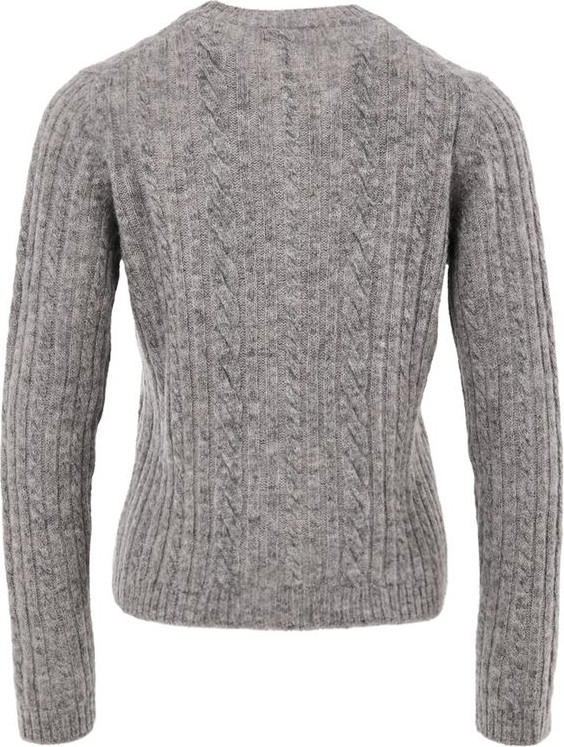 Grauer Wollstrickjacke Gran Sasso