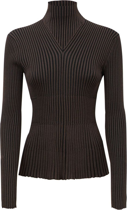 Коричневый водолазка из вискозы Bottega Veneta