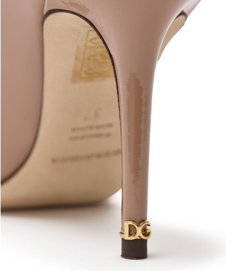 Туфли-лодочки Dolce & Gabbana из лакированной кожи пудрового цвета