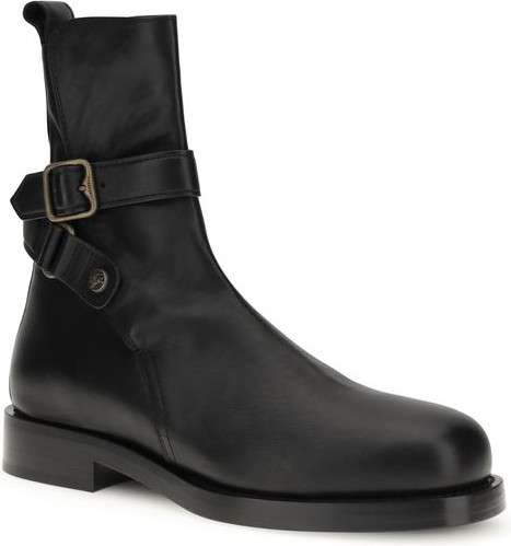 Black Calf Leather Bos Taurus Ankle Boots Burberry