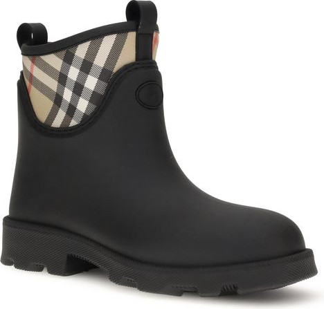 Black Rubber Ankle Boots Burberry
