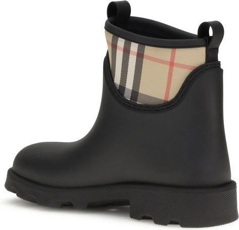 Black Rubber Ankle Boots Burberry